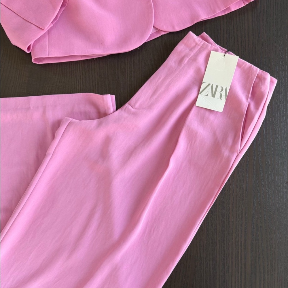 Zara Vibrant Pink Jacket With Pants - Picture 2 of 11